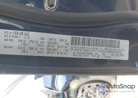 2017 Dodge Journey Se from USA, damaged, VIN 3C4PDCAB5HT559661